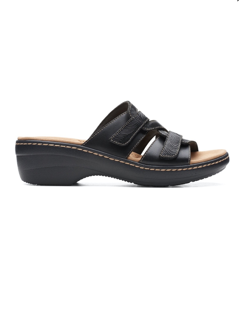 WIDE WIDTH Clarks Women's Merliah Karli Slip-on Strappy Sandals 8.5 W - Picture 2 of 11